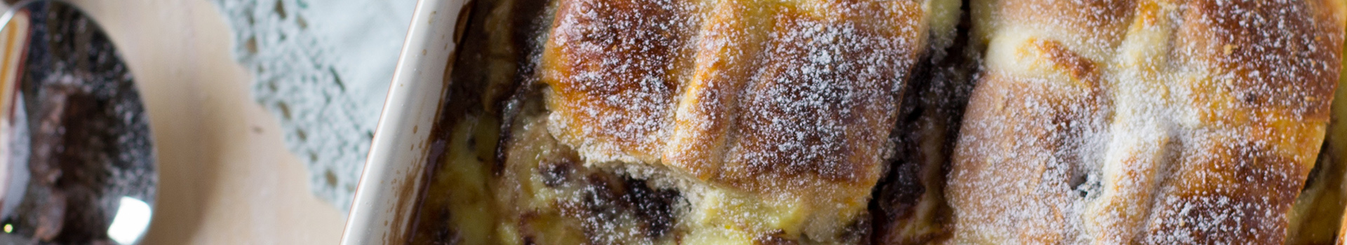 Hot Cross Bun, Chocolate and Rum Pudding