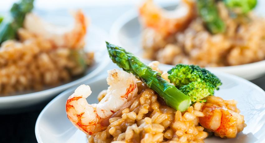 Asparagus and Prawn Risotto