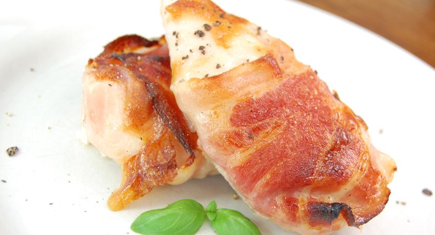 Valentine's Day Chicken Breasts in Pancetta with Garlic Cream