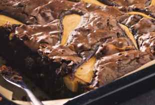 Pear & Chocolate Brownie